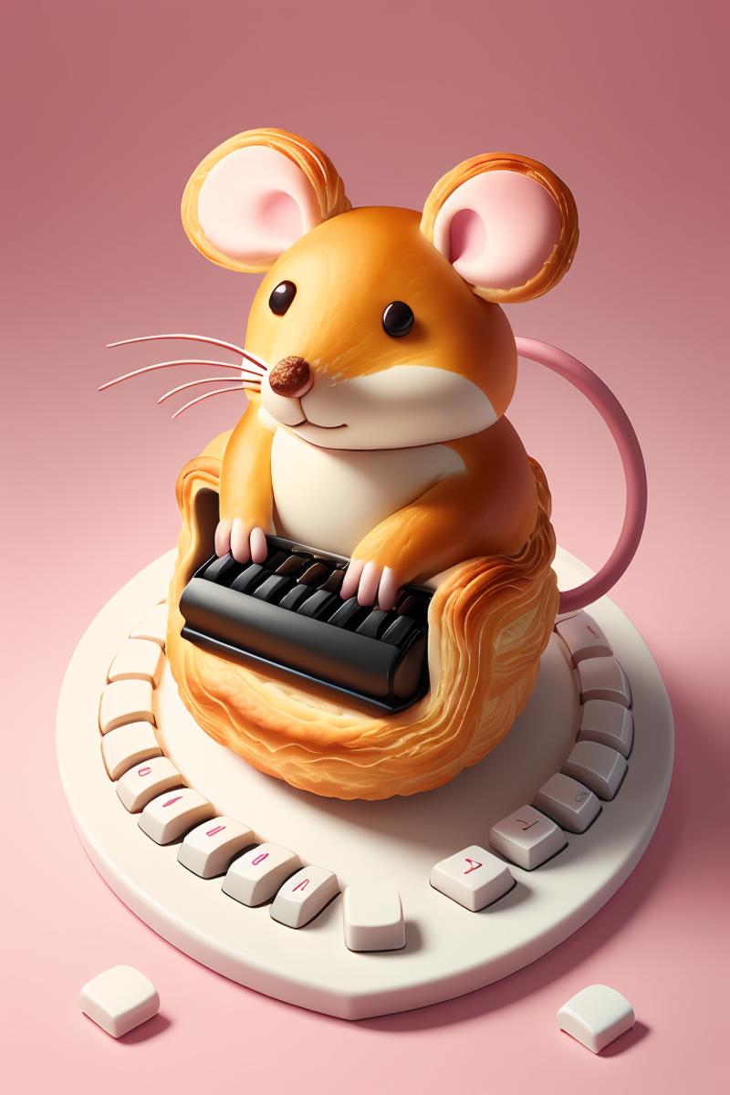 395574-2359560729-mouse and keyboard, made out of pastry, pink background_lora_ral-pastry-sd15_0.8_.png